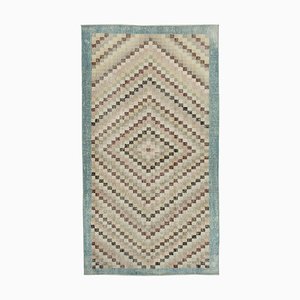 Tapis Vintage Anatolien Beige Fait Main en Laine