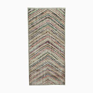 Anatolian Multicolor Hand Knotted Wool Vintage Rug