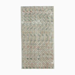 Anatolischer Handgemachter Mehrfarbiger Vintage Teppich aus Wolle