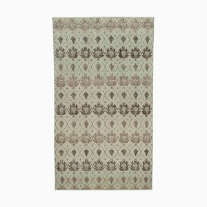 Tappeto vintage in lana intrecciata a mano beige, Turchia