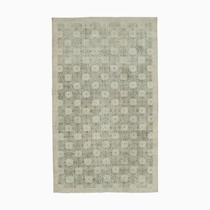 Anatolian Beige Hand Knotted Wool Vintage Rug