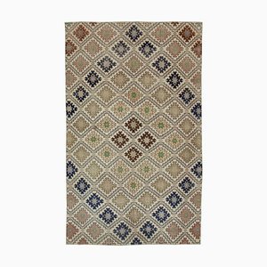 Tapis Vintage Anatolien Beige Fait Main en Laine