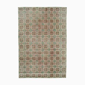 Tapis Oriental Beige Tissé à la Main Vintage en Laine