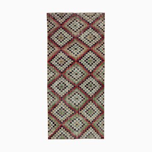 Tapis Runner en Laine Anatolienne Multicolore Fait Main