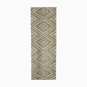 Turkish Beige Handmade Wool Runner Rug