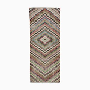 Tapis de Couloir Anatolien Multicolore Fait à la Main en Laine