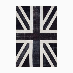 Tapis Flag Fait Main Vintage en Laine