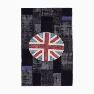 Tapis Flag Handmade Vintage en Laine, Turquie