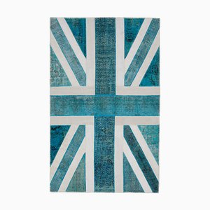 Tapis Flag Fait Main Vintage en Laine