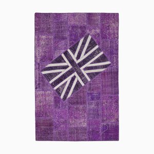 Tapis Flag Vintage Fait Main en Laine, Turquie