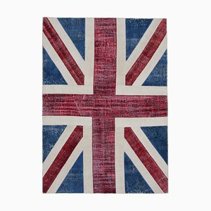 Tapis Flag Vintage Fait Main en Laine, Turquie