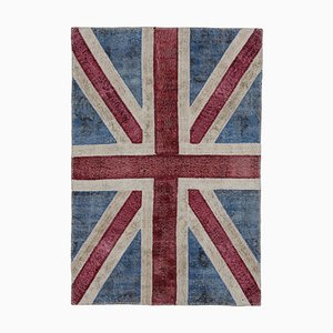 Tapis Flag Vintage Fait Main en Laine, Turquie