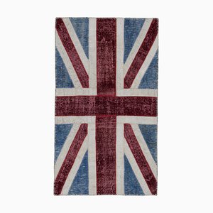 Tapis Flag Vintage Fait Main en Laine, Turquie