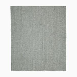 Tappeto Kilim Flatwave di lana fatto a mano grigio