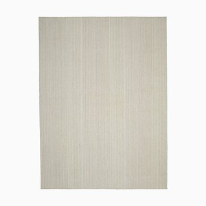 Tappeto Kilim Flatwave di lana fatto a mano beige