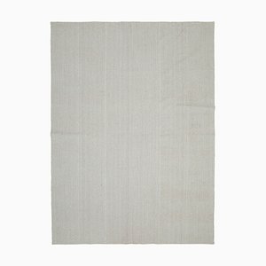 Tapis Kilim Flatwave Beige Tissé Main en Laine