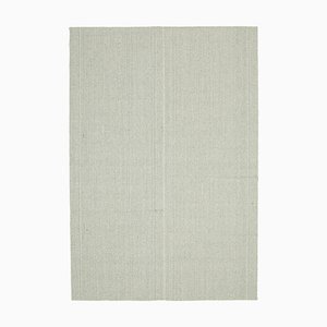 Beige Handmade Wool Flatwave Kilim Carpet