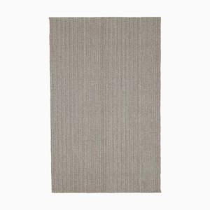 Tappeto Kilim Flatwave di lana fatto a mano grigio