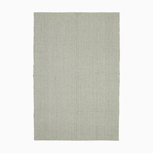 Grey Handmade Wool Flatwave Kilim Carpet