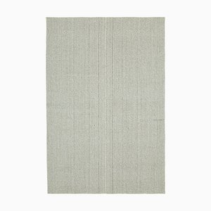 Tapis Kilim Tissé Main en Laine Grise