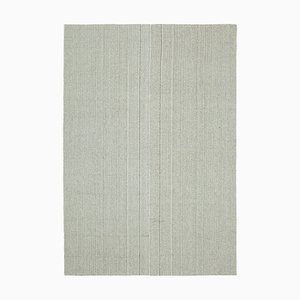 Tapis Kilim Flatwave Beige Tissé Main en Laine