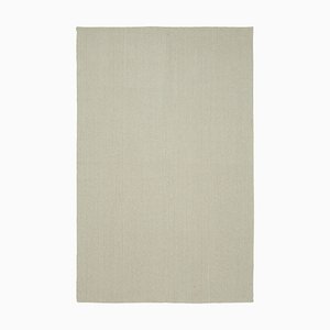 Beige Handmade Wool Flatwave Kilim Carpet