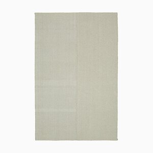 Tapis Kilim Flatwave Beige Tissé Main en Laine