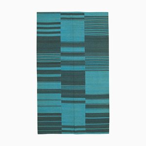 Tapis Kilim Anatolian Turquoise Tissé Main en Laine Tissé Main