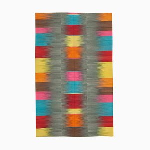 Multicolor Turkish Handmade Wool Flatwave Kilim Carpet