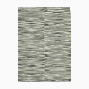 Tapis Kilim Anatolian Gris Fait Main en Laine Fait Main