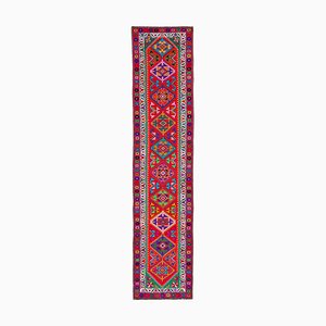 Tapis Runner Vintage Rouge Laine Artisanale Rouge, Turquie