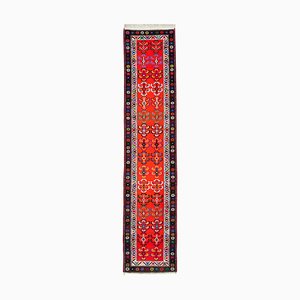 Handmade Wool Turkish Multicolor Vintage Runner Rug