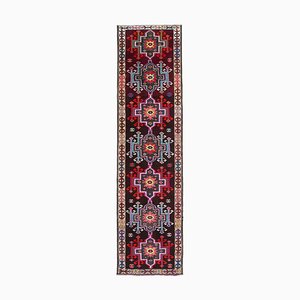Anatolischer Mehrfarbiger Handgeknüpfter Vintage Teppich aus Wolle