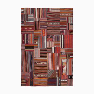 Turkish Multicolor Handmade Wool Antique Patchwork Carpet