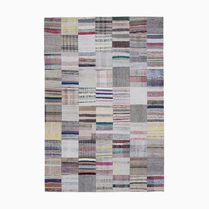 Anatolian Multicolor Handmade Wool Kilim Patchwork Carpet