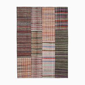 Anatolian Multicolor Handmade Wool Kilim Patchwork Carpet