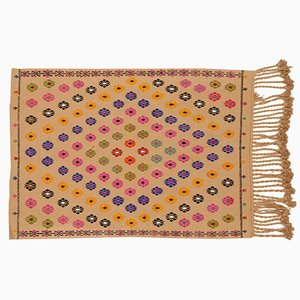 Turkish Handmade Wool Vintage Kilim Rug