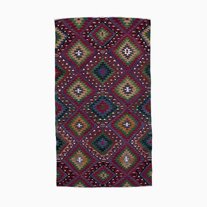 Orientalischer handgeknüpfter Vintage Kilim Teppich aus Wolle