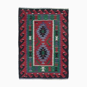 Anatolischer Handgeknüpfter Vintage Kilim Teppich aus Wolle