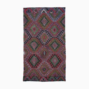 Orientalischer handgeknüpfter Vintage Kilim Teppich aus Wolle