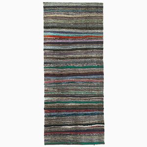 Anatolian Handmade Wool Vintage Runner Kilim Rug