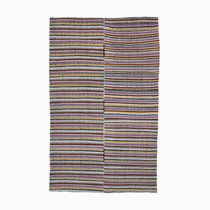 Tapis Kilim Vintage Anatolien Fait Main Laine Marron