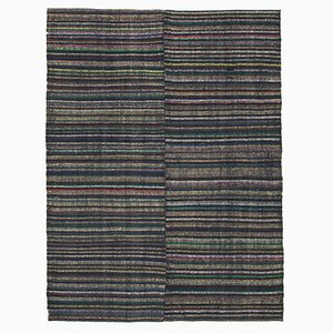 Multicolor Turkish Handmade Wool Vintage Kilim Carpet