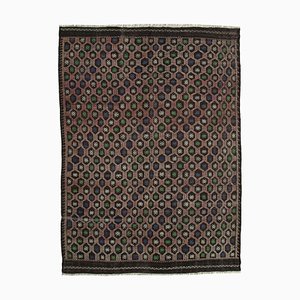 Brauner Anatolischer Handgeknüpfter Vintage Kilim Teppich aus Wolle