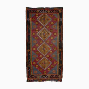 Türkischer Handgeknüpfter Vintage Kelim Teppich aus Wolle
