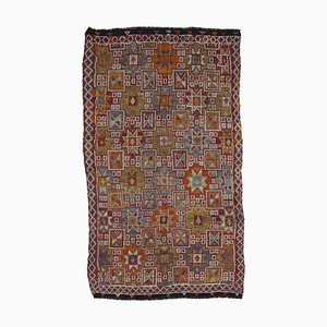 Turkish Handmade Wool Vintage Kilim Carpet