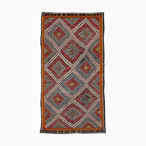 Multicolor Oriental Hand Knotted Wool Vintage Kilim Carpet