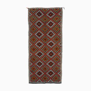 Alfombra Kilim Oriental oriental de lana multicolor tejida a mano