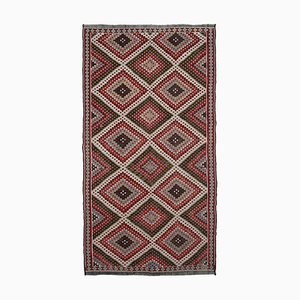 Multicolor Oriental Handmade Wool Vintage Kilim Carpet