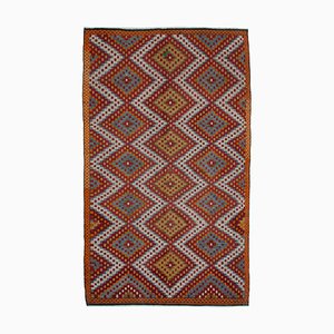 Anatolischer Handgefertigter Vintage Kelim Teppich aus Wolle